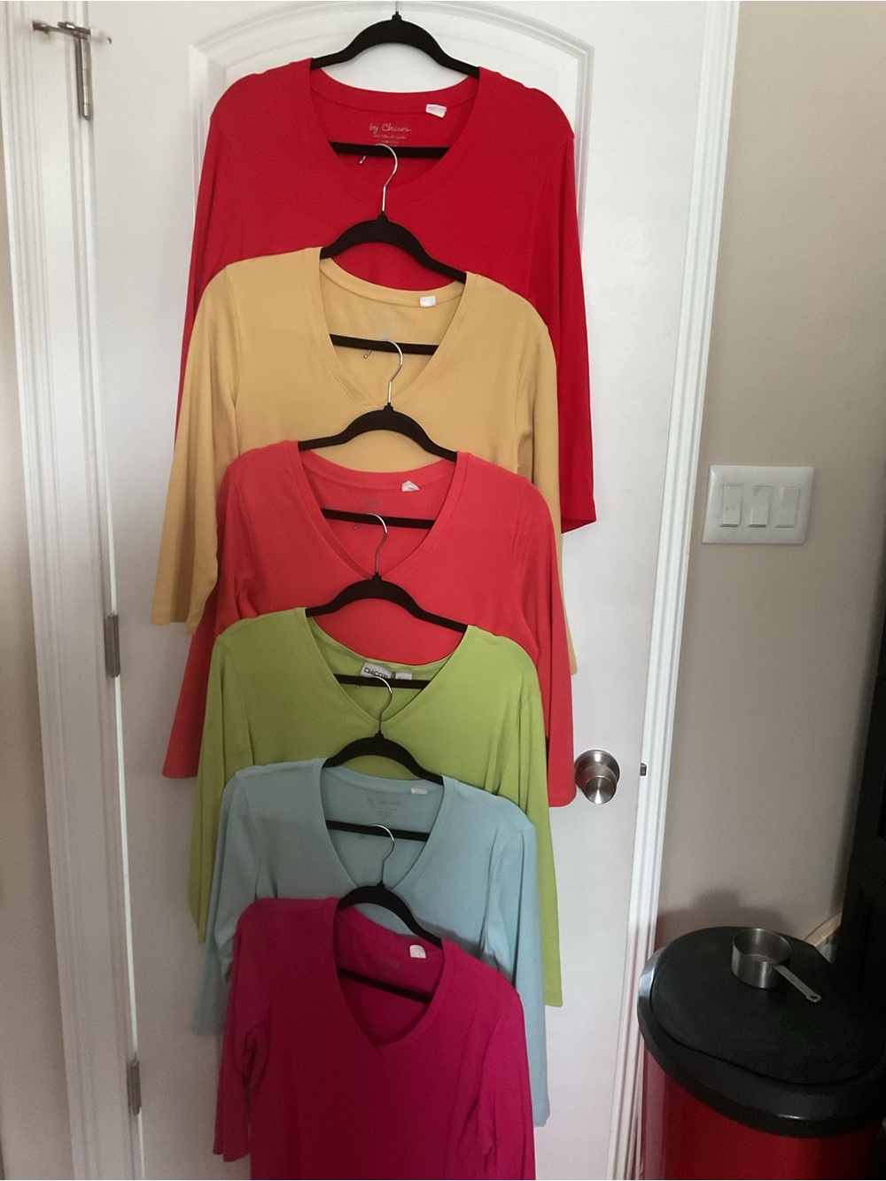 CHICOS V-Neck 3/4 length Sleeve Cotton top